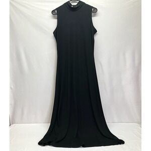 Amanda‎ Smith Womens Black Sleeveless Halter Neck Stretch Maxi Dress Size 12